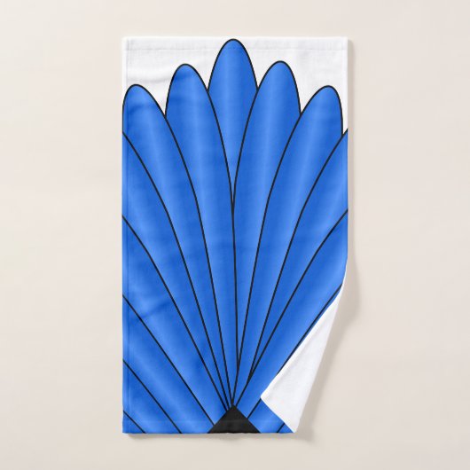 Art Deco voor ontwerp diep blauw Bad Handdoek (Handdoek)
