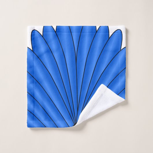 Art Deco voor ontwerp diep blauw Bad Handdoek (Wasdoekje)