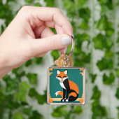 Art Deco Vos Sleutelhanger (Hand)