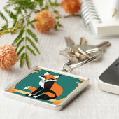 Art Deco Vos Sleutelhanger (Zijkant)