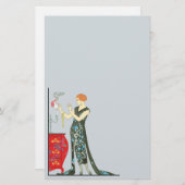 Art Deco Vrijdag  Mode Illustratie Briefpapier (Voorkant / Achterkant)