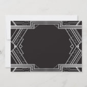 Art Deco Vrijgezellenfeest 1920-partij Gatsby Silv Kaart (Achterkant)