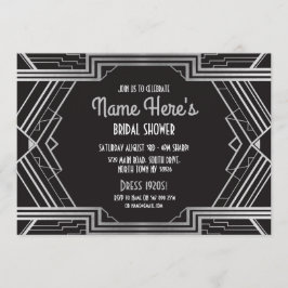 Art Deco Vrijgezellenfeest 1920-partij Gatsby Silv Kaart