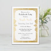 Art Deco Vrijgezellenfeest Bachelorette Party 1920 Kaart (Staand voorkant)