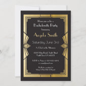 Art Deco Vrijgezellenfeest Bachelorette Party Gats Kaart (Voorkant)