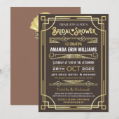 Art Deco Vrijgezellenfeest Elegant Gold Chocolade Kaart (Voorkant / Achterkant)