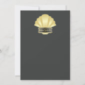Art Deco Vrijgezellenfeest Elegant Gold Grey Retro Kaart (Achterkant)