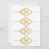 Art Deco Vrijgezellenfeest Gatsby Gold Invite 1920 Kaart (Achterkant)