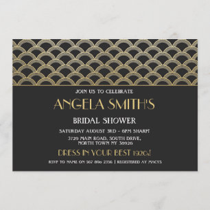 Art Deco Vrijgezellenfeest Gatsby Gold Party uit 1 Kaart