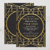 Art Deco Vrijgezellenfeest Gatsby Party uit 1920 Kaart (Voorkant / Achterkant)