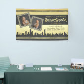 Art Deco Vrijgezellenfeest Gold Uw foto's zijn wel Spandoek (Beurs)