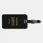 Art Deco vrijgezellenfeest Speakeasy cadeau Bagagelabel (Achterkant horizontaal)