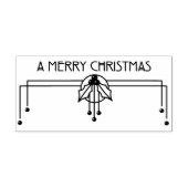  Art Deco Vrolijk kerstfeest Rubberstempel (Afrduk)