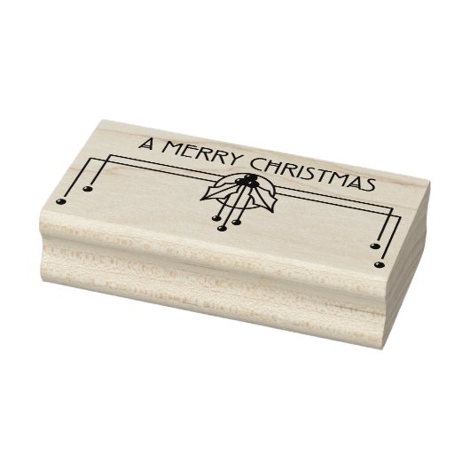  Art Deco Vrolijk kerstfeest Rubberstempel (Stempel)