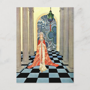 Art Deco vrouw Briefkaart