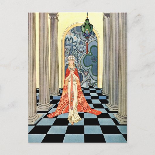 Art Deco vrouw Briefkaart (Voorkant)