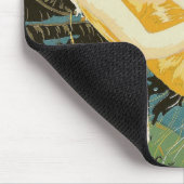 art deco-vrouw die zich richt op de bank, Chompre Muismat (Hoek)