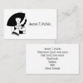  Art Deco Vrouw Dragen Pet Handschoenen RL Visitekaartje (Voorkant / Achterkant)