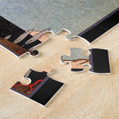 Art Deco Vrouw en de papegaai Legpuzzel (Zijkant)