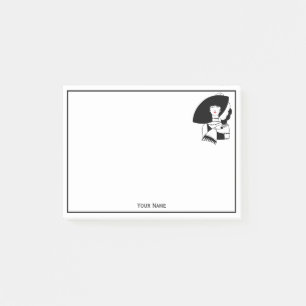 Art Deco vrouw in grote hoed handschoenen RL Post-it® Notes