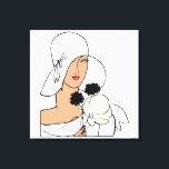 Art Deco-vrouw met bloemen die Pet C dragen Canvas Afdruk<br><div class="desc">Art Deco Vrouw met Bloemen Dragen van Pet C ============= uitnodigingen en accessoires met een gestileerde art deco afbeelding van een modieuze 1920s - 1930s vrouw met een groot pet met bloemen. U kunt deze producten eenvoudig aanpassen door tekstvelden toe te voegen, bestaande tekstvelden te verwijderen, tekstlettertypen en tekstkleuren te...</div>