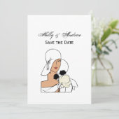 Art Deco-vrouw met bloemen die Pet C dragen Kaart (Staand voorkant)