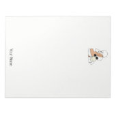  Art Deco-vrouw met bloemen die Pet C dragen Notitieblok (Voorkant)