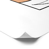  Art Deco-vrouw met bloemen die Pet C dragen Poster (Hoek)