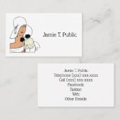  Art Deco-vrouw met bloemen die Pet C dragen Visitekaartje (Voorkant / Achterkant)