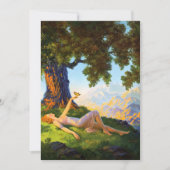  art deco vrouw met een vlinder kaart (Voorkant)