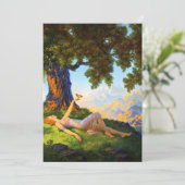 art deco vrouw met een vlinder kaart (Staand voorkant)