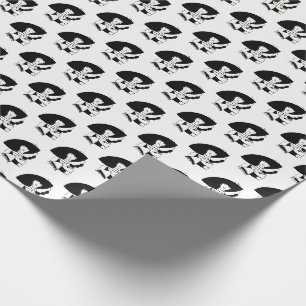 Art Deco-vrouw met grote hoed en handschoenen RL Cadeaupapier