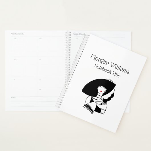 Art Deco vrouw met grote hoed handschoenen RL Planner (Display)