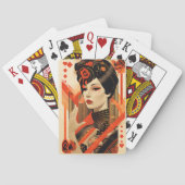 Art Deco Vrouw Pokerkaarten (Achterkant)
