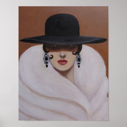 ART DECO VROUW POSTER (Voorkant)