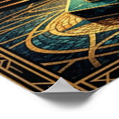 Art Deco-vrouw regisseur Vintage-bioscoopkunst Poster (Hoek)