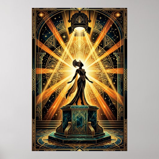 Art Deco-vrouw regisseur Vintage-bioscoopkunst Poster (Voorkant)