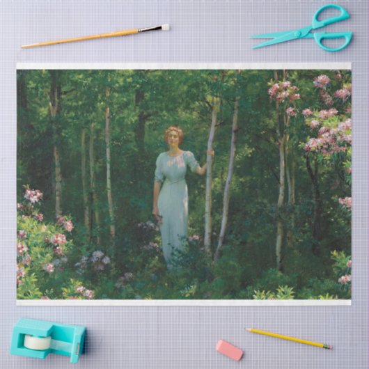 Art Deco Vrouw Schilderen Tissue Papier (Craft)