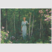 Art Deco Vrouw Schilderen Tissue Papier (Voorkant)