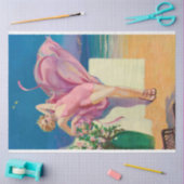 Art Deco Vrouw Strand Kunstwerk Tissuepapier (Craft)