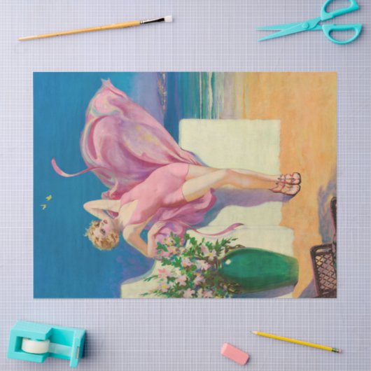 Art Deco / Vrouw Vrouwen Decoupage Tissuepapier (Craft)