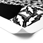 Art Deco Vrouwenhandschoenen en -kleding Poster (Hoek)