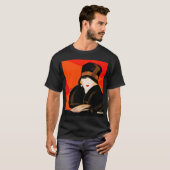 Art deco vrouwenportret t-shirt (Voorkant volledig)