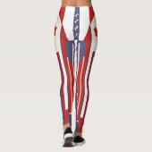 Art Deco VS-vlaglegging voor 4 juli Leggings (Achterkant)