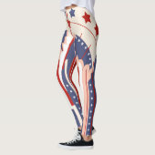 Art Deco VS-vlaglegging voor 4 juli Leggings (Links)