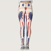 Art Deco VS-vlaglegging voor 4 juli Leggings (Voorkant)