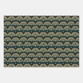 Art Deco waaierpatroon inpakpapier vellen (Voorkant 3)