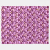 Art Deco waaierpatroon - orchidee en paars Fleece Deken (Voorkant (Horizontaal))