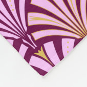 Art Deco waaierpatroon - orchidee en paars Fleece Deken (Hoek)