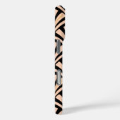 Art Deco waaierpatroon - perzik op zwart Case-Mate iPhone Case (Achterkant / Rechts)